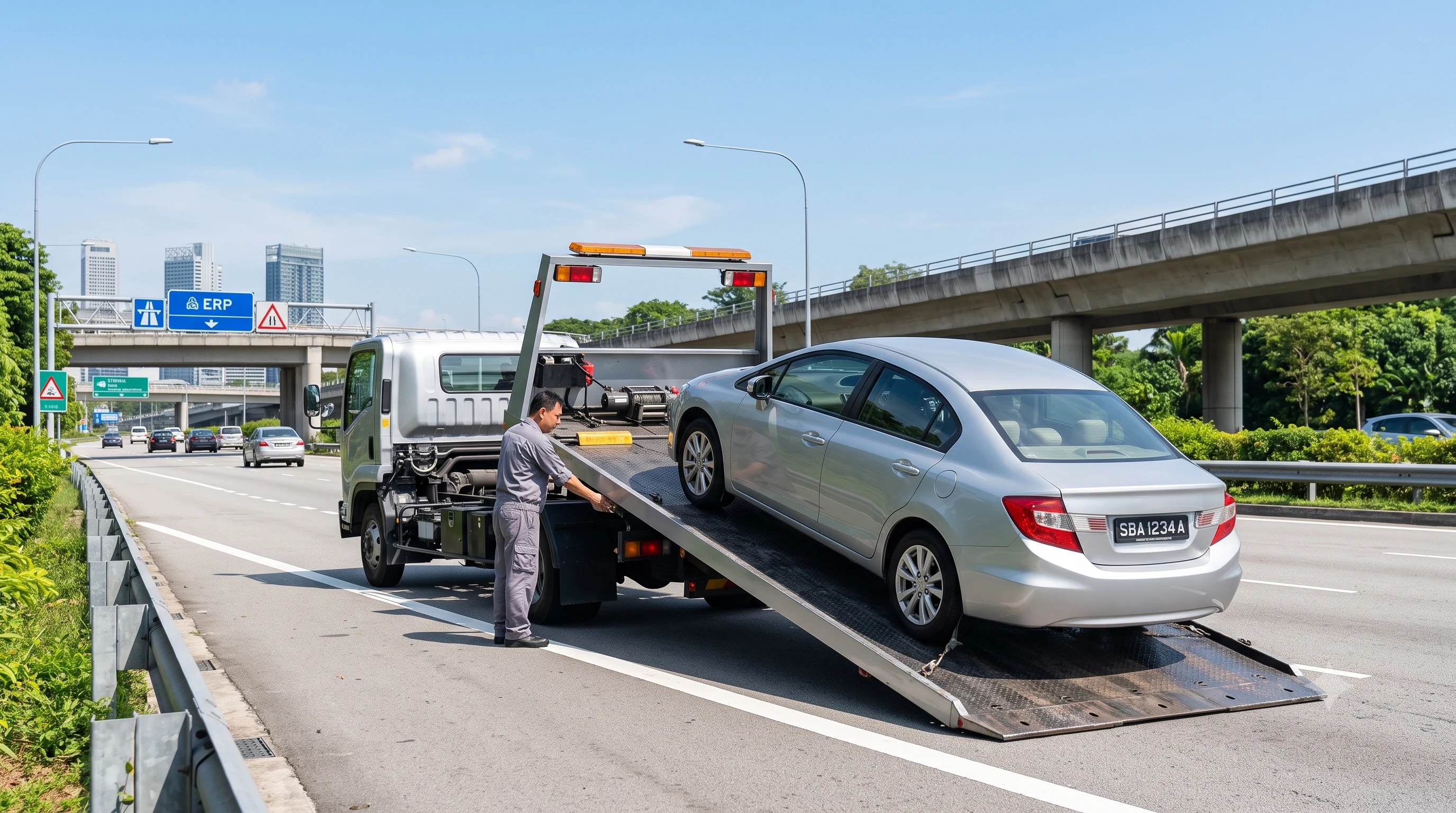 ARH Group tow truck safely transporting a vehicle